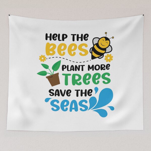 Item preview, save the bees, plant the trees, clean the seas designed and sold by AdelDa19.