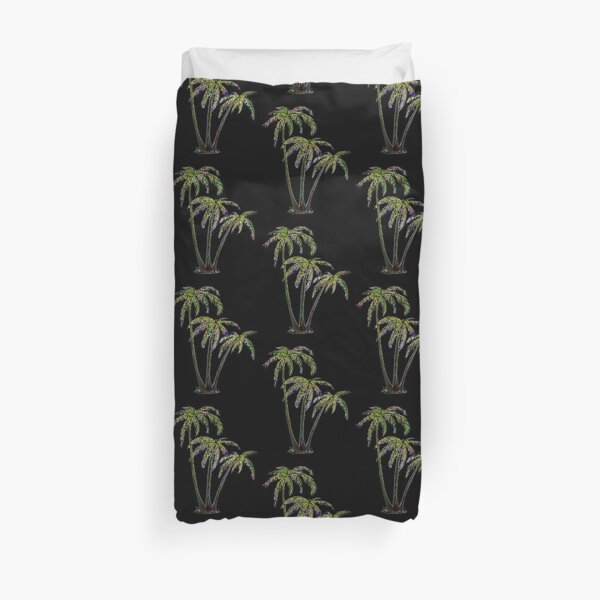 Rainbow Palm Trees Duvet Cover