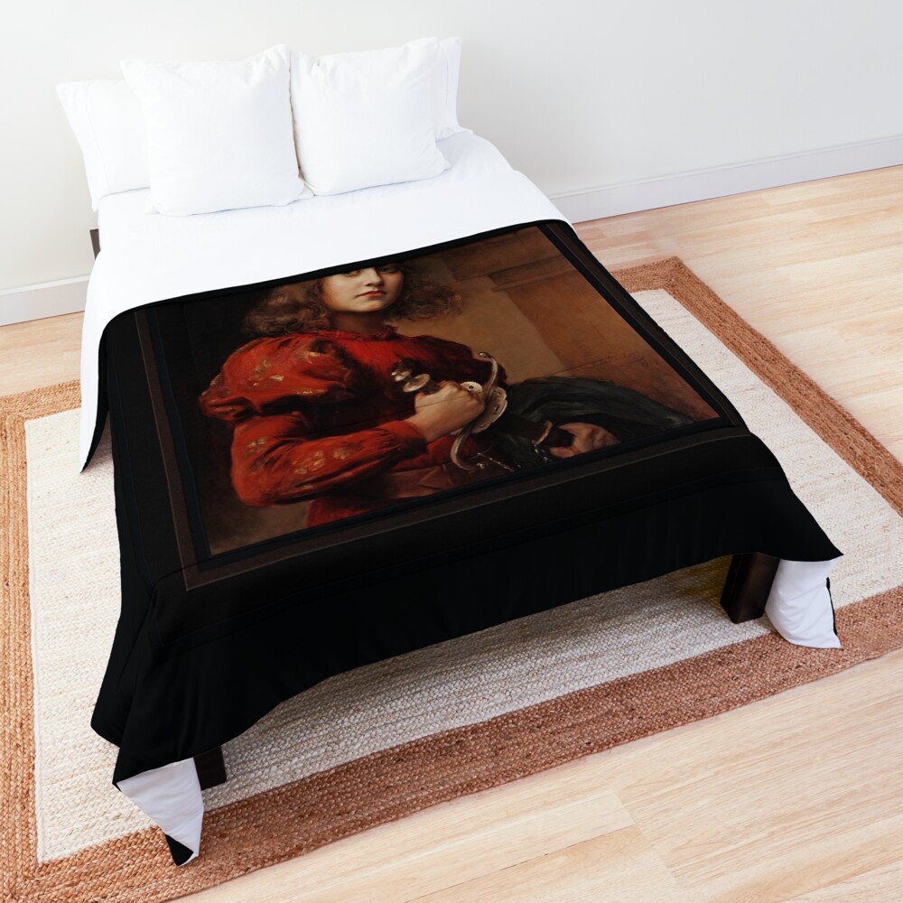 Sainte Jeanne d'Arc by Paul de La Boulaye - Preparing For Battle 2 Sainte Jeanne d'Arc. Huile sur Toile by Paul de La Boulaye Remastered Xzendor7 Classical Art Old Masters Reproductions Comforter