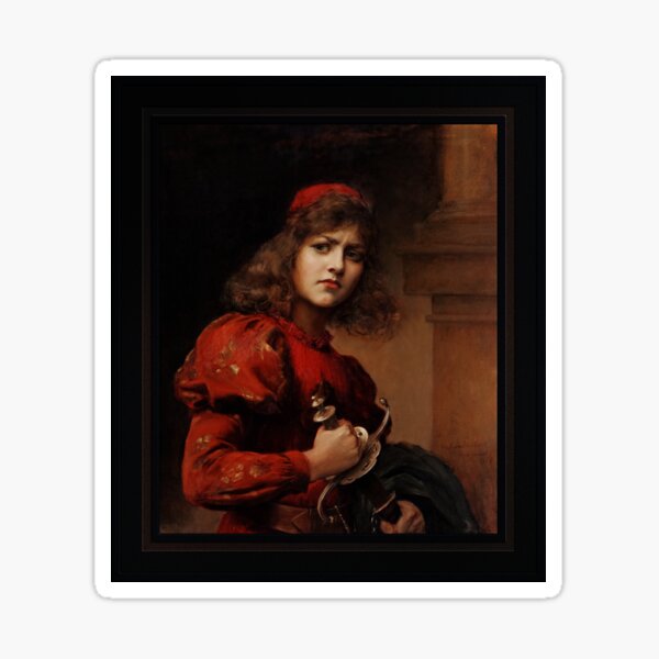 Sainte Jeanne d'Arc by Paul de La Boulaye Remastered Xzendor7 Classical Art Old Masters Reproductions Sticker