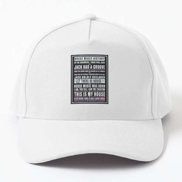 Poster JACK HAD A GROOVE - THIS IS MY HOUSE MUSIC: MODEL black and white pink WAREHOUSE Club Chicago Baseball Cap