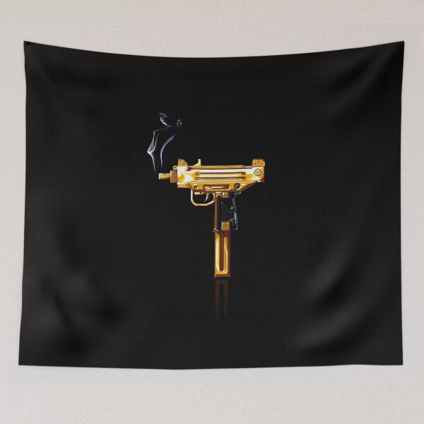 Item preview, gold uzi , hiphop rap typebeat coverart  designed and sold by deztees.