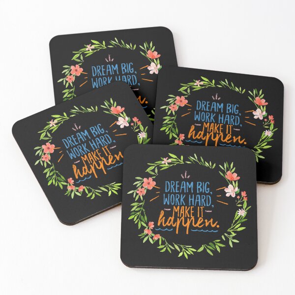 Item preview, Dream Big Work Hard Make It Happen - Inspiring Nature Quote designed and sold by ArtOfStars.