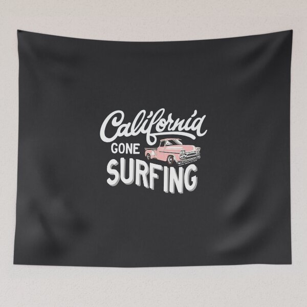 Item preview, Gone surfing California surfing Malibu Beach designed and sold by VUE-MER.
