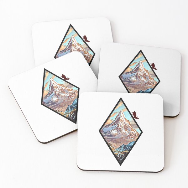 Item preview, The Lonely Mountain - Dragon - Diamond Frame - White - Fantasy designed and sold by Fenay Designs.