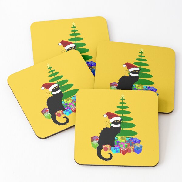 Item preview,  Christmas Le Chat Noir With Santa Hat designed and sold by Gravityx9.
