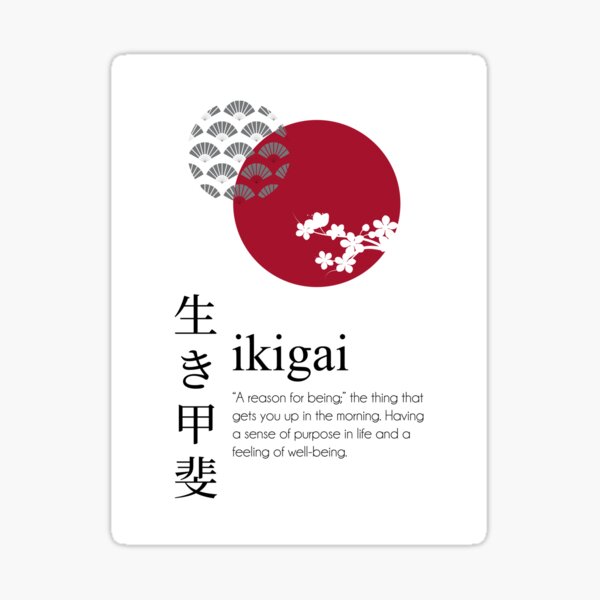 Artikel-Vorschau von Ikigai Definition Japanisch Schöne Wortkunst, designt und verkauft von EnchantedWishes.
