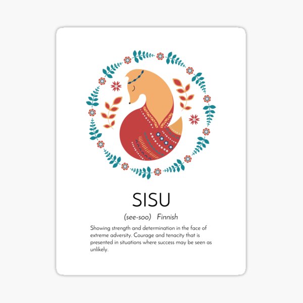 Item preview, Sisu Definition, Scandi Folk Art, Scandinavian Word Definition, Finnish Sisu designed and sold by EnchantedWishes.