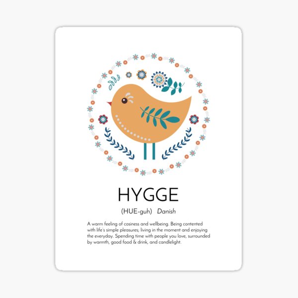 Item preview, Hygge Definition, Scandi Word Definition, Danish Word Meaning, Scandinavian Folk Art Hygge designed and sold by EnchantedWishes.