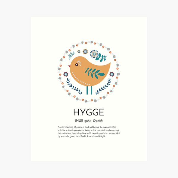 Item preview, Hygge Definition, Scandi Word Definition, Danish Word Meaning, Scandinavian Folk Art Hygge designed and sold by EnchantedWishes.