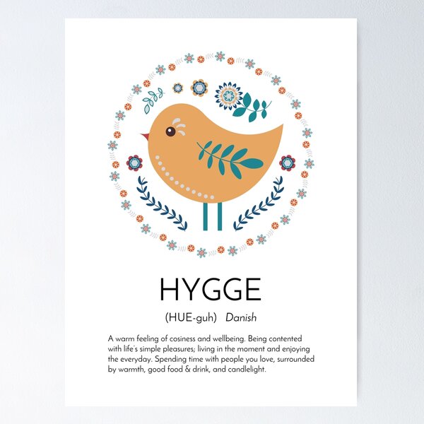 Item preview, Hygge Definition, Scandi Word Definition, Danish Word Meaning, Scandinavian Folk Art Hygge designed and sold by EnchantedWishes.