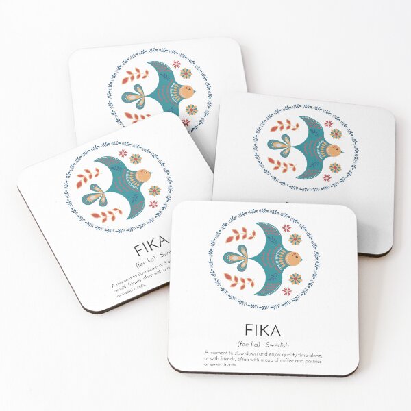 Item preview, Fika Definition, Scandi Word Definition, Scandinavian Folk Art, Swedish Word Meaning designed and sold by EnchantedWishes.