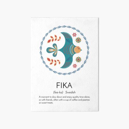 Item preview, Fika Definition, Scandi Word Definition, Scandinavian Folk Art, Swedish Word Meaning designed and sold by EnchantedWishes.