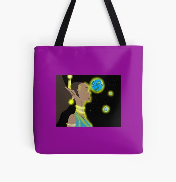 Item preview, Afro scifi woman in space- side profile designed and sold by Spaceart9.