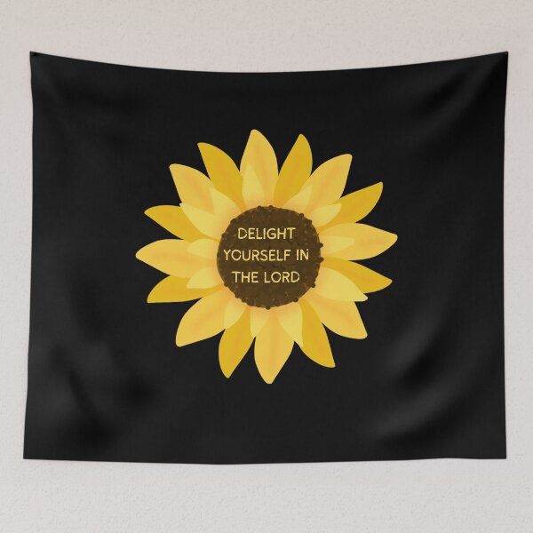 Item preview, Sunflower Delight yourself in the Lord - Psalm 37: 4 designed and sold by Anton Ashraf.