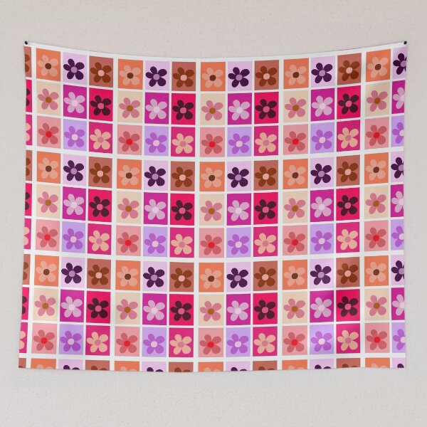 Item preview, Pink Flower groovy 1970s illustration designed and sold by BlochHauss.
