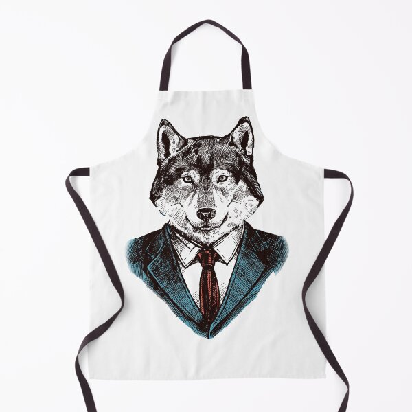 Item preview, Zidika wolf in a suit on a blue background designed and sold by klimov0101.