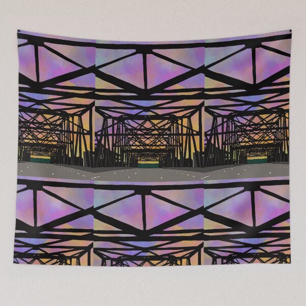 Item preview, Sunset on a bridge designed and sold by NeedlingGod.