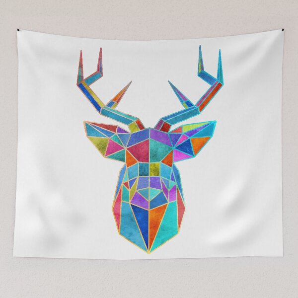 Item preview, Colorful Grunge Geometric Deer  designed and sold by maryedenoa.