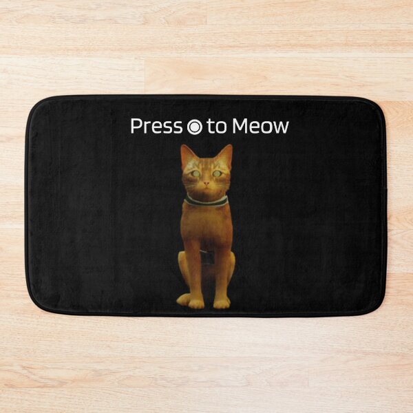 Item preview, Press O to Meow Video Game Cute Stray Cat Quote designed and sold by Schka.