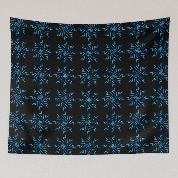 Item preview, Blue eight pointed star, abstract art designed and sold by Meo Design.