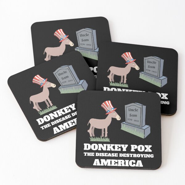 Item preview, Donkey Pox. Funny patriotic design perfect for republican anti Joe Biden conservatives . Give as a Labor day, Columbus day or veterans day gift for your friend, brother or dad who love Donald Trump.  designed and sold by Saffire6.