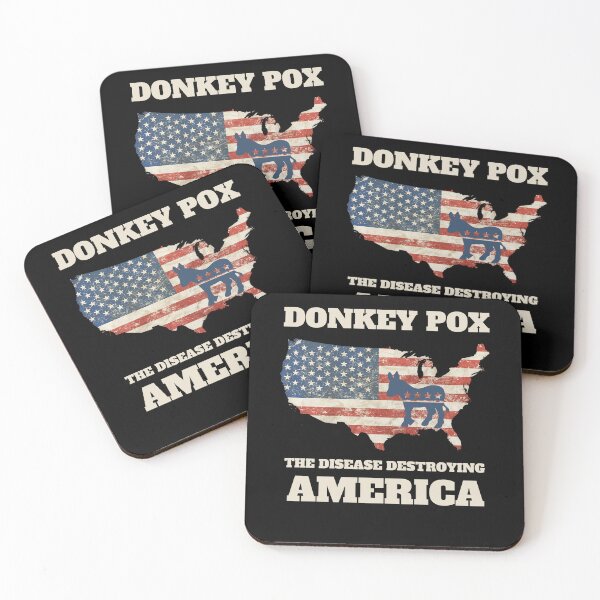 Item preview, Donkey Pox. Funny patriotic design perfect for republican anti Joe Biden conservatives . Give as a Labor day, Columbus day or veterans day gift for your friend, brother or dad who love Donald Trump.  designed and sold by Saffire6.