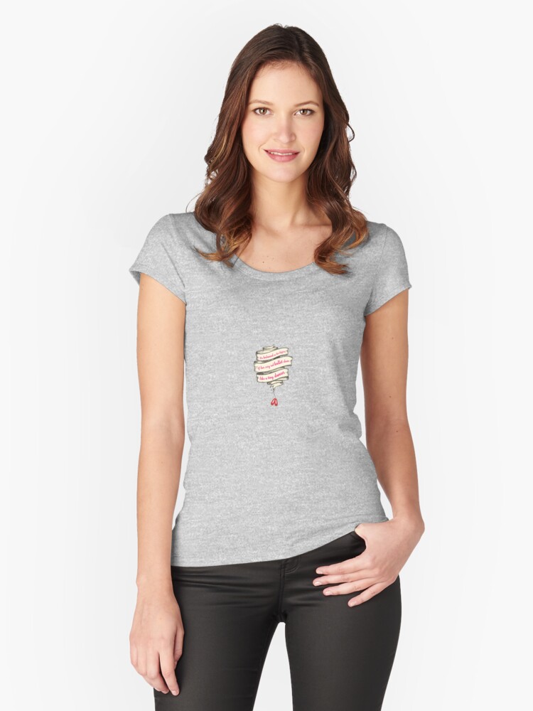 Thumbnail 1 of 3, Fitted Scoop T-Shirt, Tiny Dancer designed and sold by nischnasch.