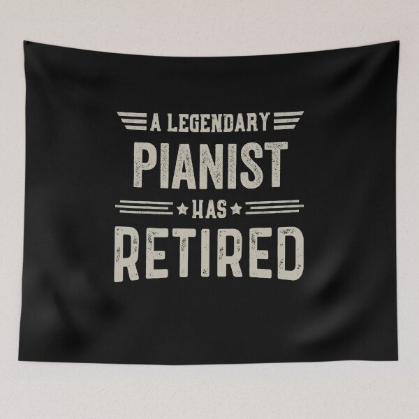 Item preview, The Legendary pianist Has Retired T Shirt, pianist Retirement Party Gift, Legend, Retiring Birthday Christmas Gift designed and sold by xlnv.