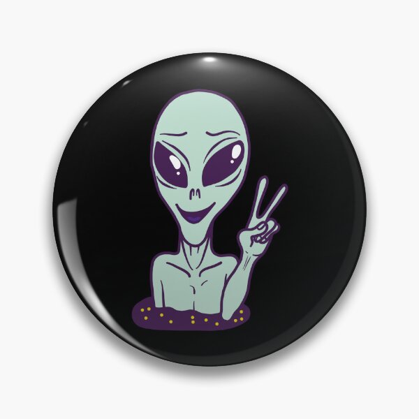Item preview, Alien Showing A Peace Sign designed and sold by PotluckPrints.