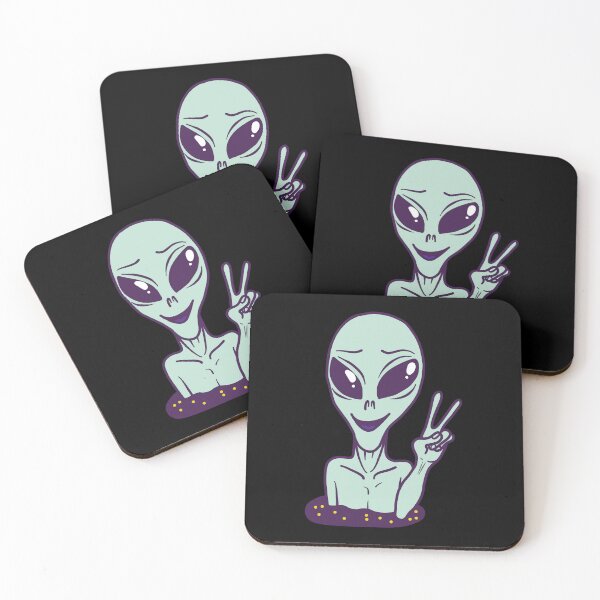 Item preview, Alien Showing A Peace Sign designed and sold by PotluckPrints.