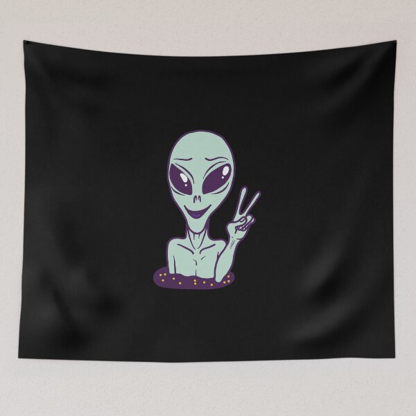 Item preview, Alien Showing A Peace Sign designed and sold by PotluckPrints.