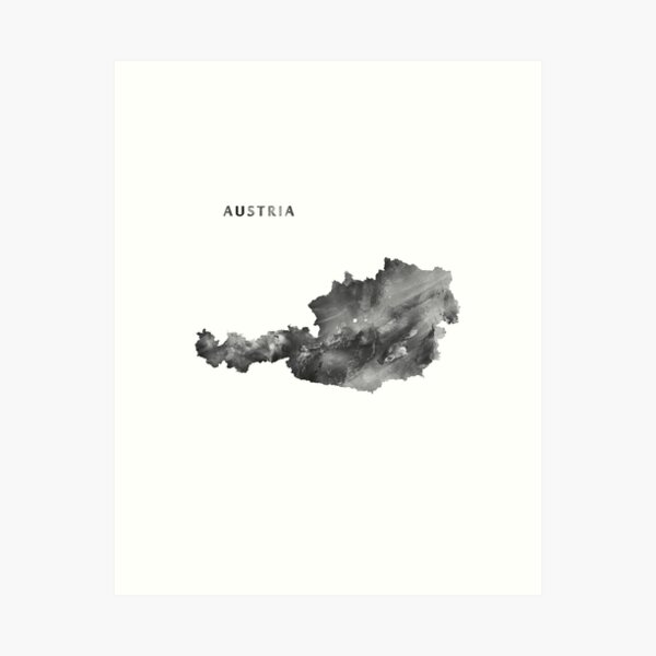 Item preview, Austria Map designed and sold by MonnPrint.