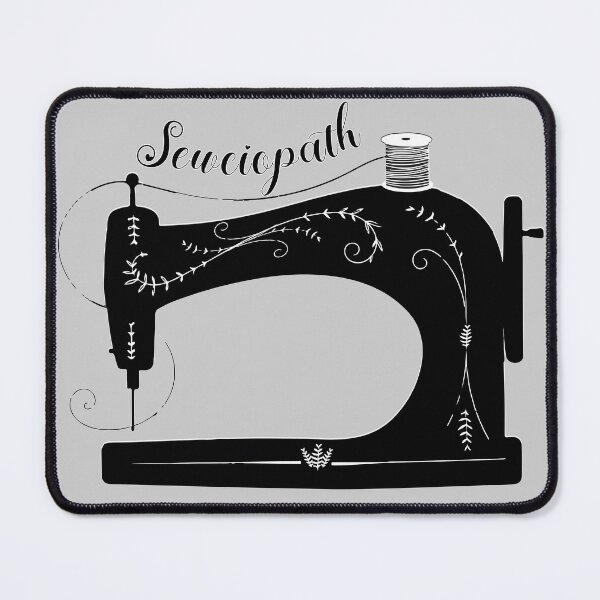 Item preview, Sewciopath antique elegant sewing machine tailor seamstress fashion designer gifts designed and sold by MetalicBabe.