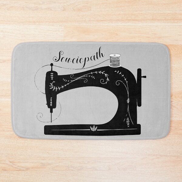 Item preview, Sewciopath antique elegant sewing machine tailor seamstress fashion designer gifts designed and sold by MetalicBabe.