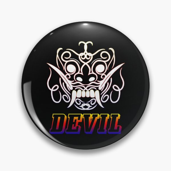 Item preview, Devil Mask tattoo designed and sold by July18.