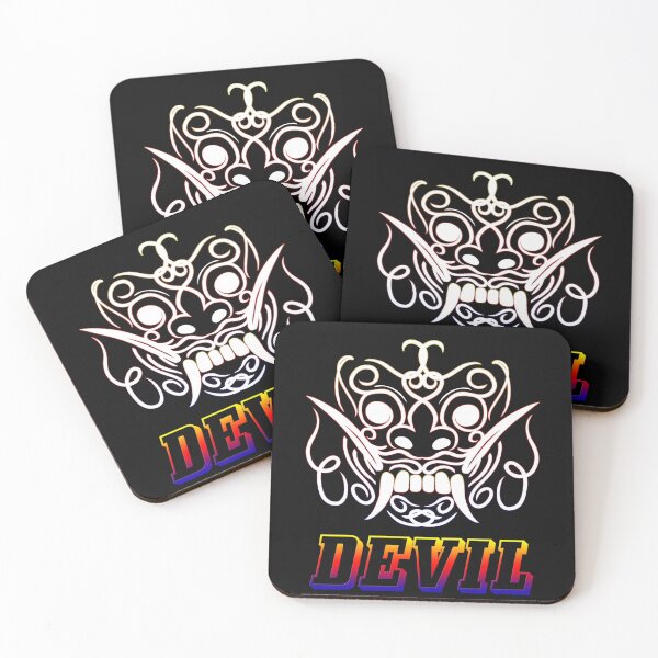 Item preview, Devil Mask tattoo designed and sold by July18.
