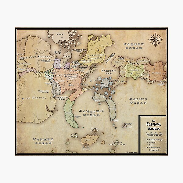 Naruto Map Photographic Print