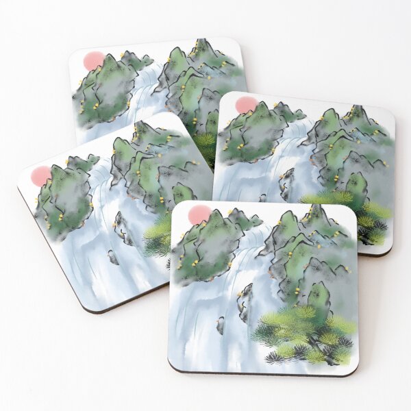 Item preview, Waterfalls - Pink Sunset designed and sold by Unaiza Khalid.