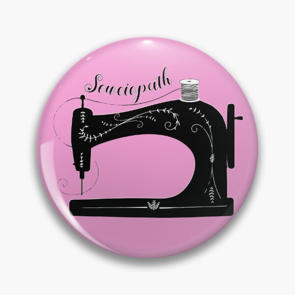 Item preview, Pink Sewciopath antique elegant sewing machine tailor seamstress fashion designer gifts designed and sold by MetalicBabe.