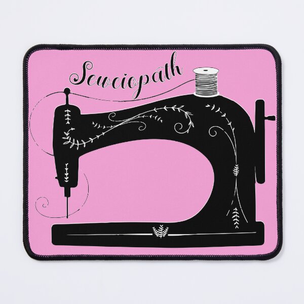 Item preview, Pink Sewciopath antique elegant sewing machine tailor seamstress fashion designer gifts designed and sold by MetalicBabe.