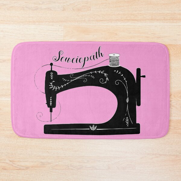 Item preview, Pink Sewciopath antique elegant sewing machine tailor seamstress fashion designer gifts designed and sold by MetalicBabe.