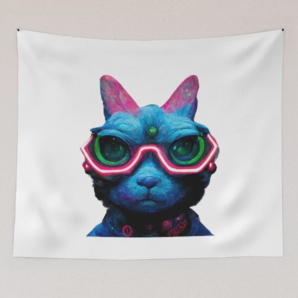 Item preview, funky neon cat aesthetic designed and sold by cocomelon168.