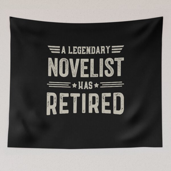 Aperçu de l'œuvre Le romancier légendaire a pris sa retraite T-shirt, cadeau de fête de retraite de romancier, légende, cadeau de Noël d'anniversaire à la retraite créée et vendue par xlnv.