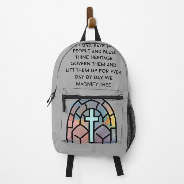 Item preview, Psalm 28 Te Deum Laudamus Watercolor Stained Glass Window Cross designed and sold by NonPCTruths.