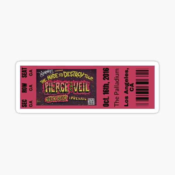 Item preview, The made to destroy tour ticket designed and sold by sam042100.