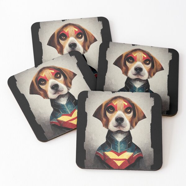 Item preview, Superhero Dog Portrait | Beagle designed and sold by TMBTM.