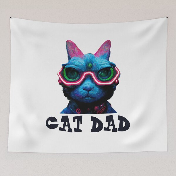 Item preview, funky neon cat dad aesthetic meme designed and sold by cocomelon168.