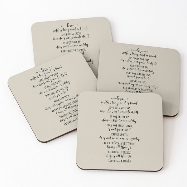 Item preview, Love Scripture Text Design 1 Corinthians 13:4-7 designed and sold by NonPCTruths.