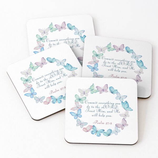 Item preview, Psalm 37:5 -  Commit everything you do to the LORD. Trust Him, and He will help you.  designed and sold by FlutterByH.